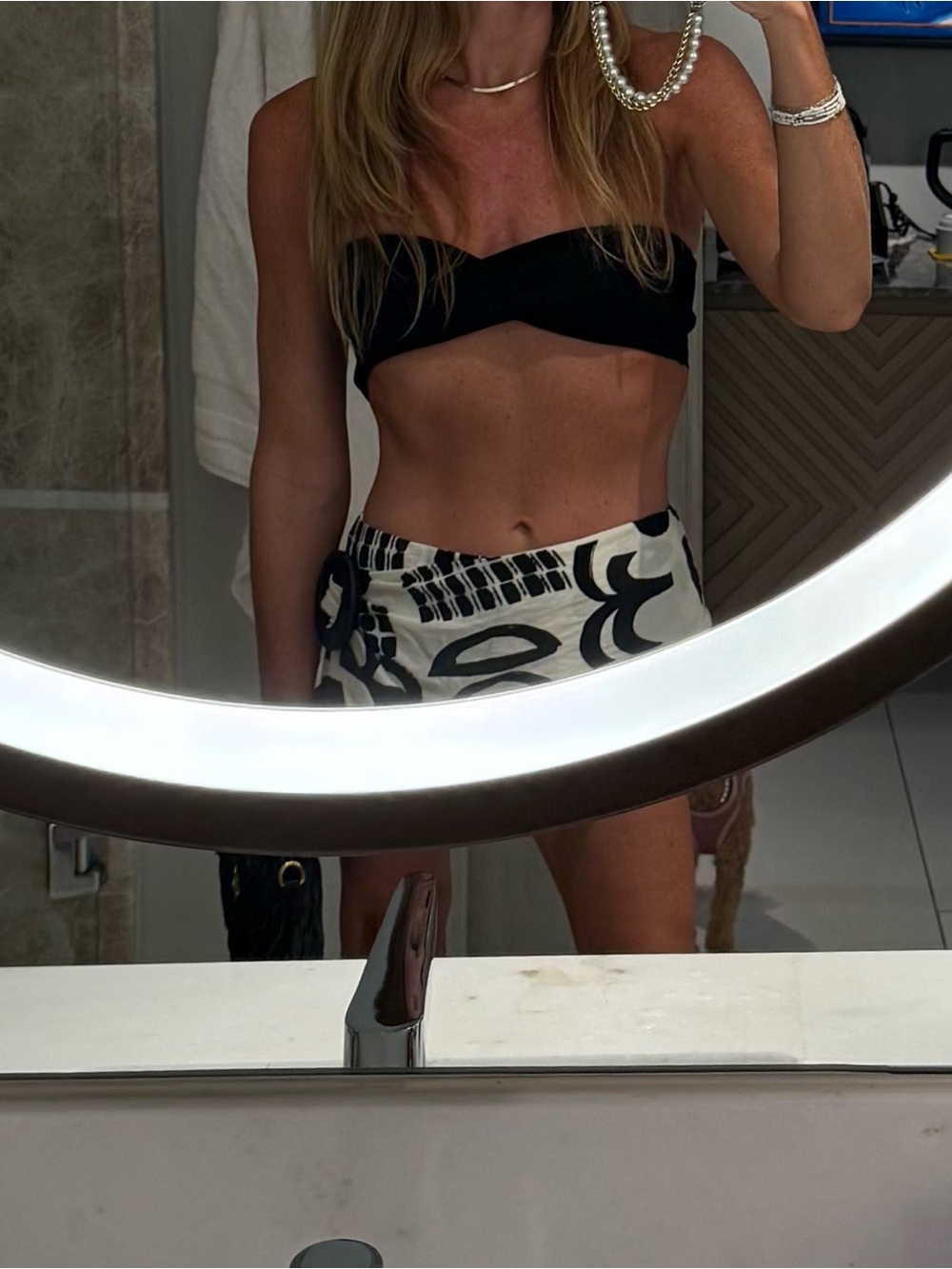 Zara black crop top
